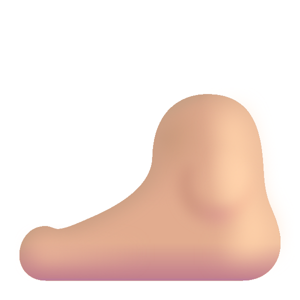 Foot Color Medium Light Vector