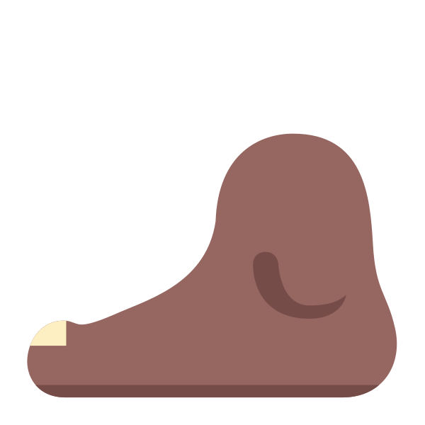 Foot Flat Medium Dark Vector