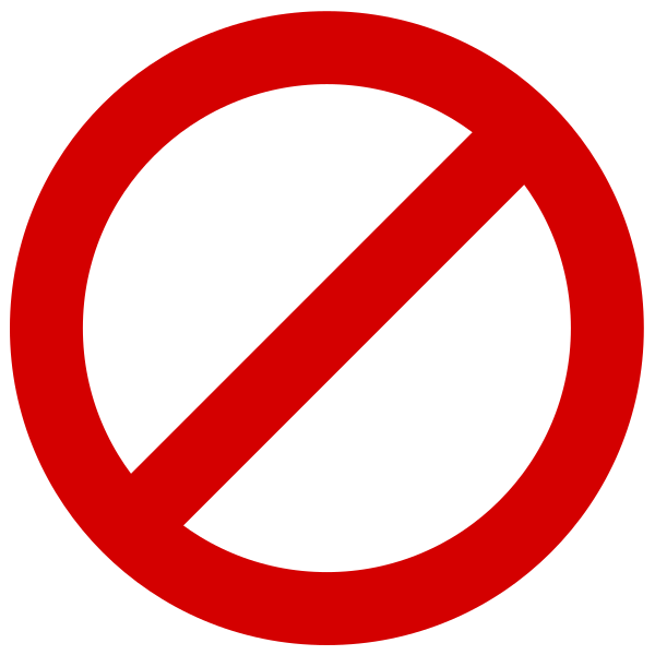 Forbidden Symbol Transparent