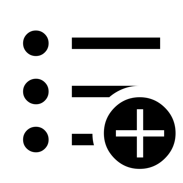 Format List Bulleted Add