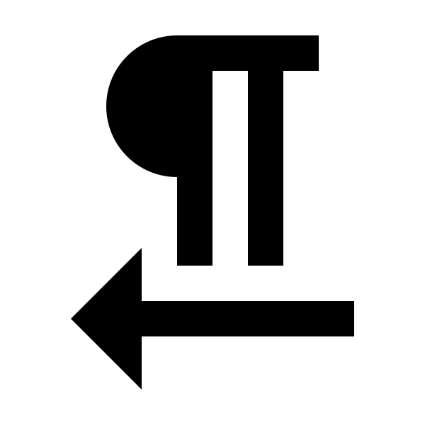 Format Pilcrow Arrow Left