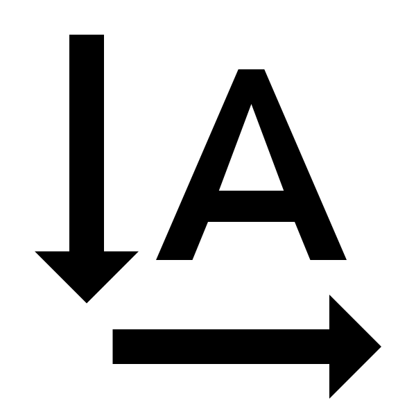 Format Text Rotation Down Vertical