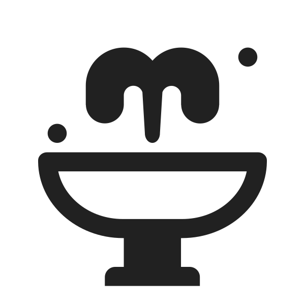 Fountain High Contrast Vector