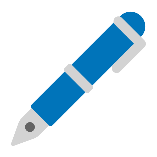 Fountain Pen Flat Vector
