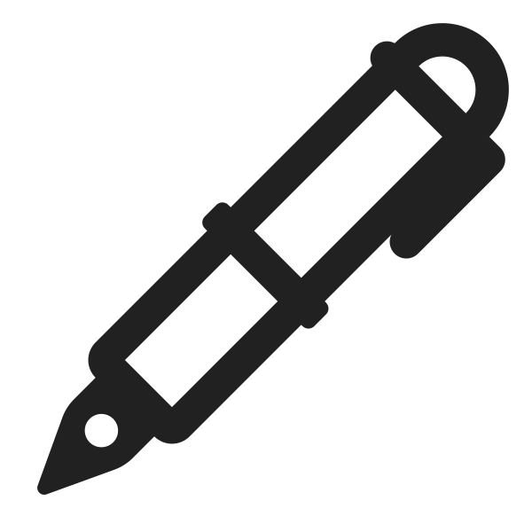 Fountain Pen High Contrast Vector