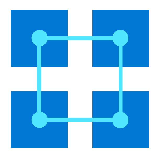 Four Blue Squares Vector