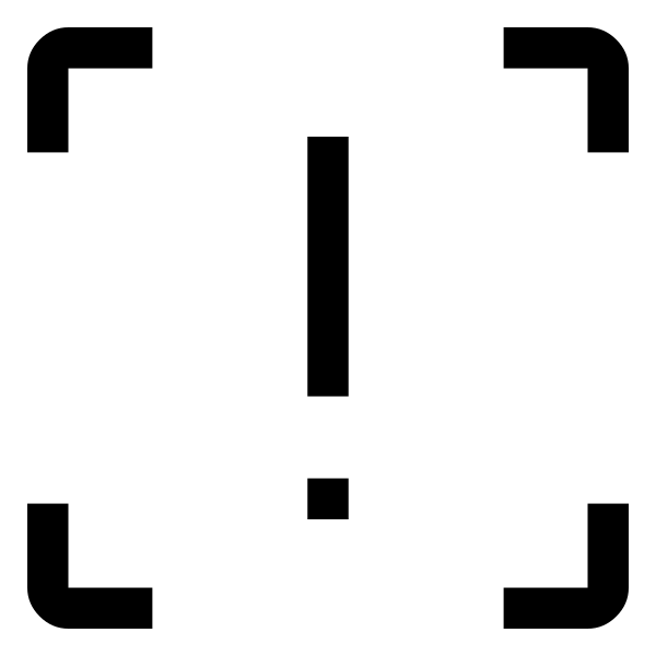 Frame Exclamation Fill