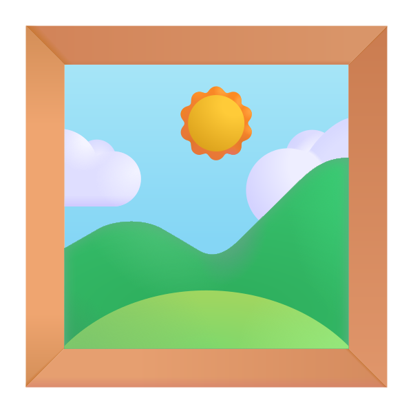 Framed Picture Color Vector