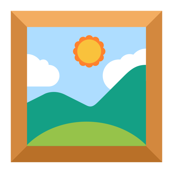 Framed Picture Flat Vector