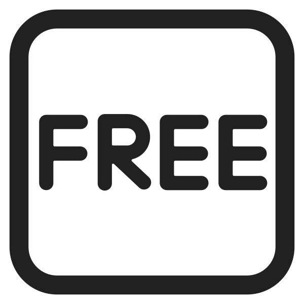 Free Button High Contrast Vector