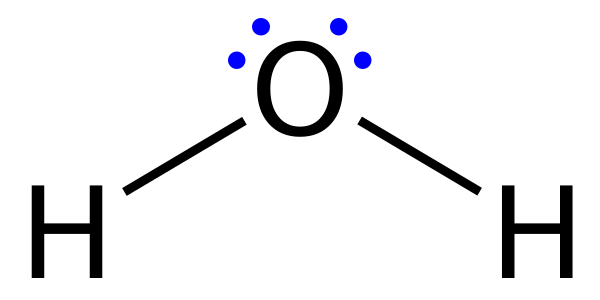 Freie Elektronenpaare Wasser V3 Vector
