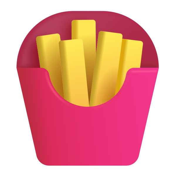French Fries Color Vector