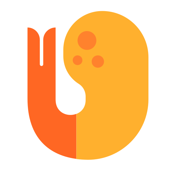 Fried Shrimp Flat Vector