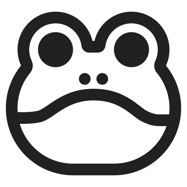 Frog High Contrast Vector