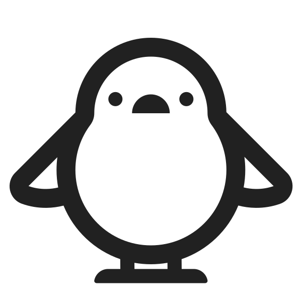 Front Facing Baby Chick High Contrast Vector