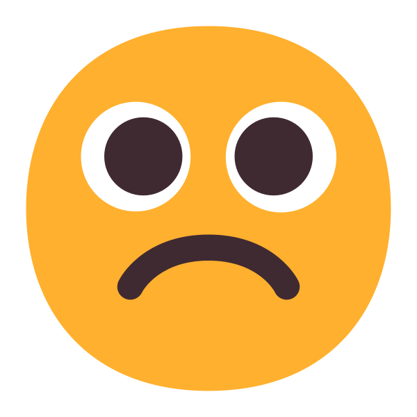 Frowning Face Flat Vector