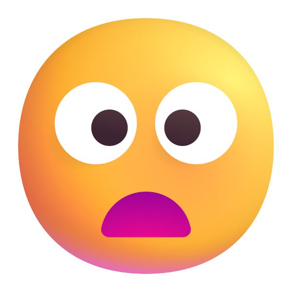 Frowning Face With Open Mouth Color Vector