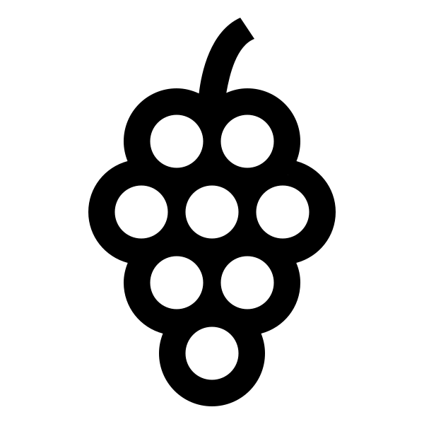 Fruit Grapes Outline