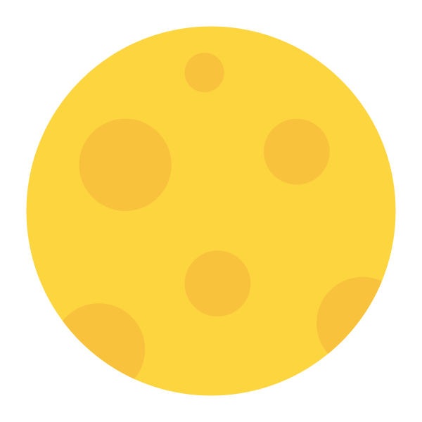 Full Moon Flat Vector