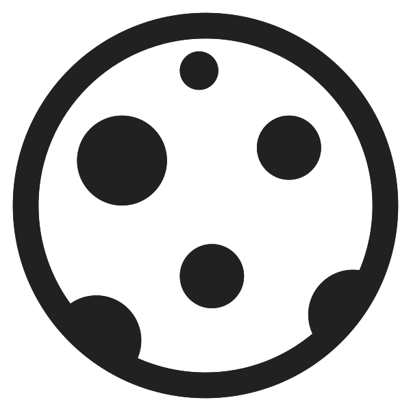 Full Moon High Contrast Vector
