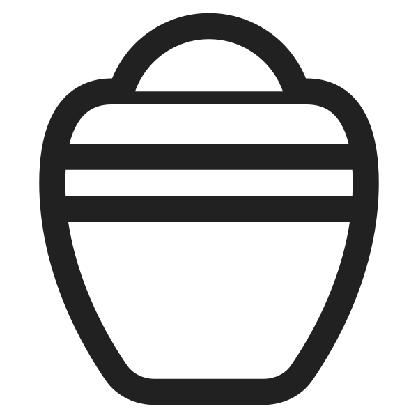 Funeral Urn High Contrast Vector