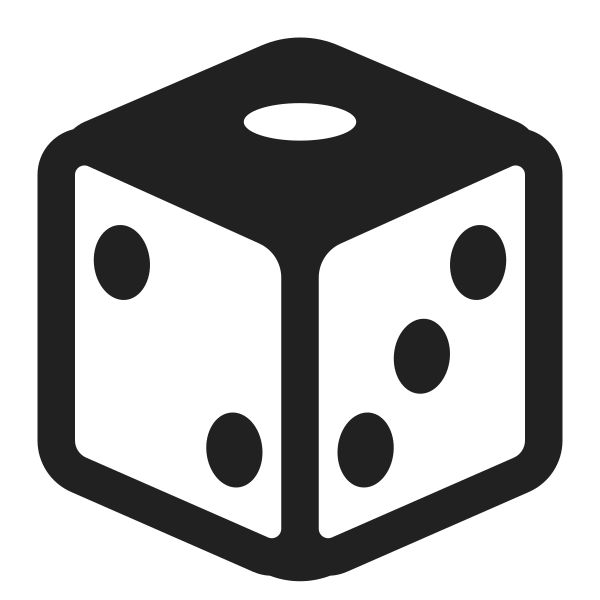 Game Die High Contrast Vector