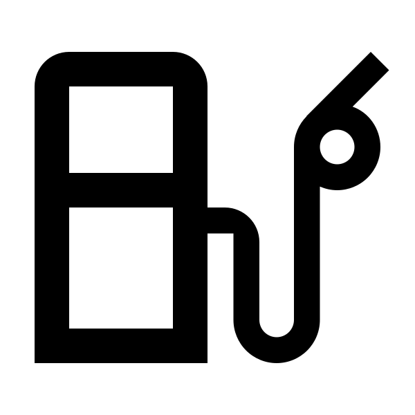 Gas Station In Use Outline
