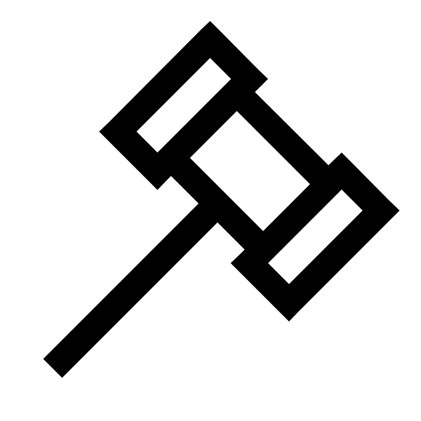 Gavel Solid Vector