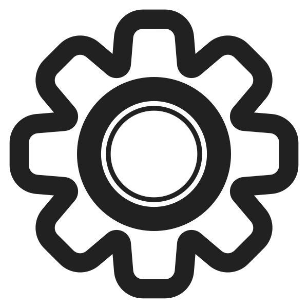 Gear High Contrast Vector