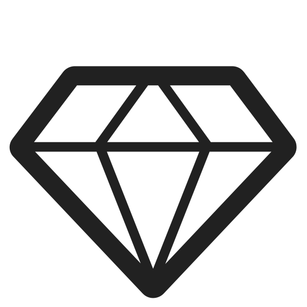Gem Stone High Contrast Vector