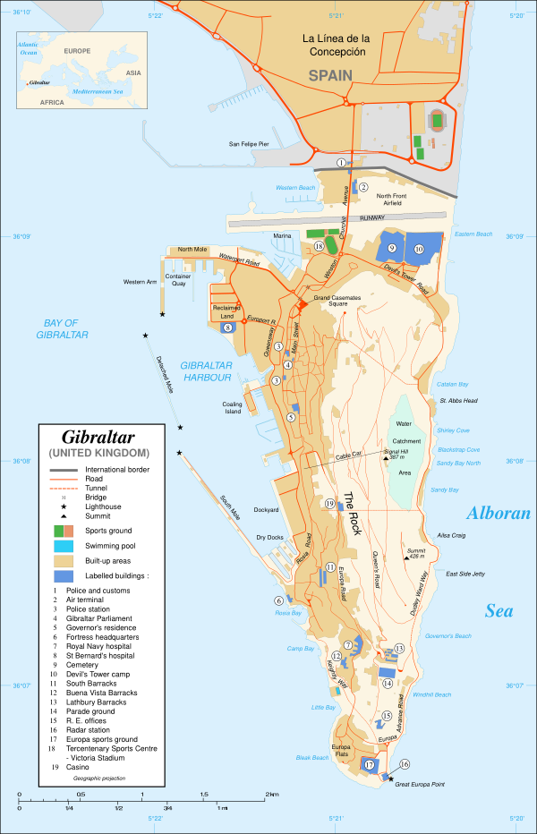 Gibraltar Map En