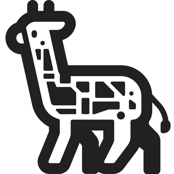 Giraffe High Contrast Vector
