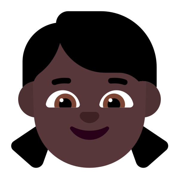 Girl Flat Dark Vector