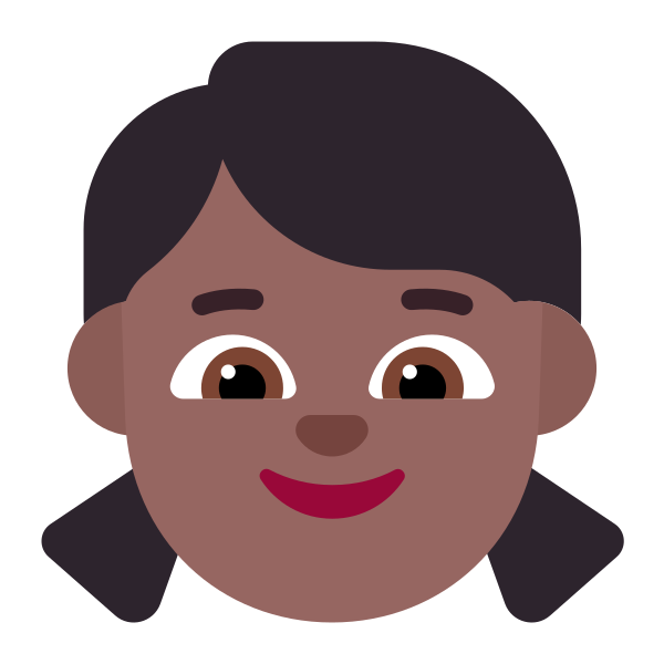 Girl Flat Medium Dark Vector