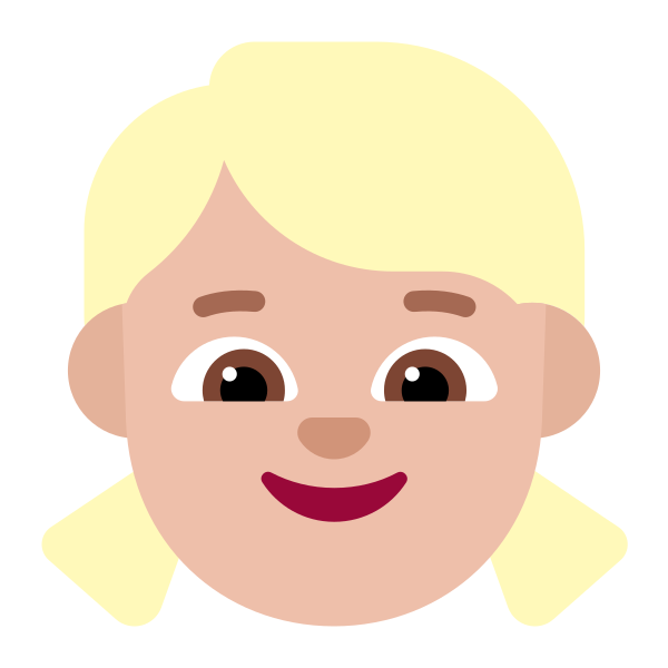 Girl Flat Medium Light Vector