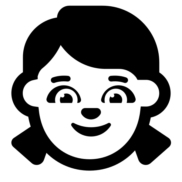 Girl High Contrast Default Vector