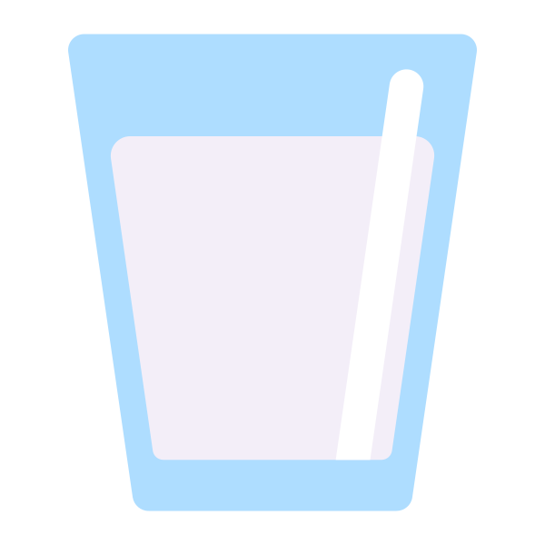 Glass Of Milk Flat Vector