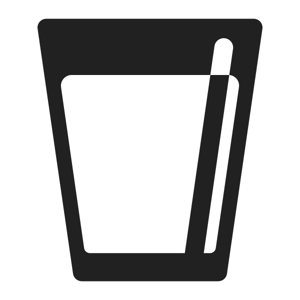 Glass Of Milk High Contrast Vector