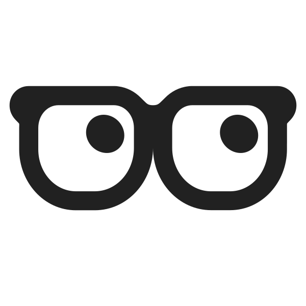 Glasses High Contrast Vector