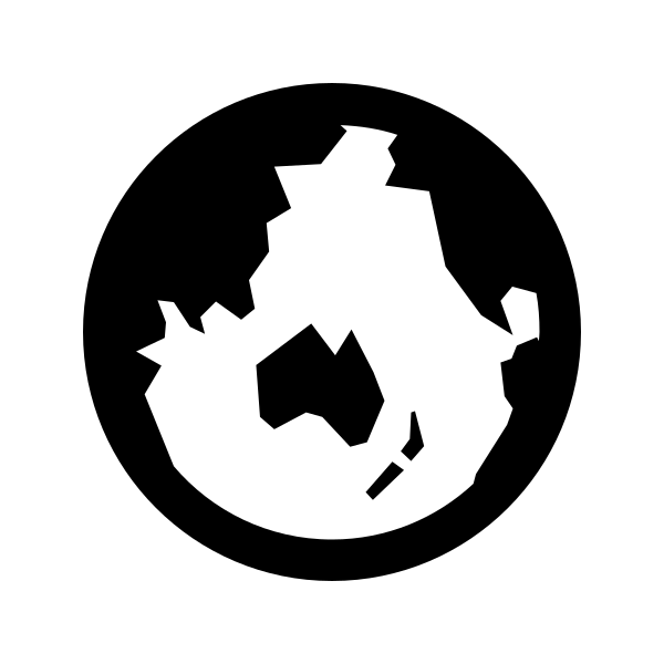 Globe Asia Solid Vector