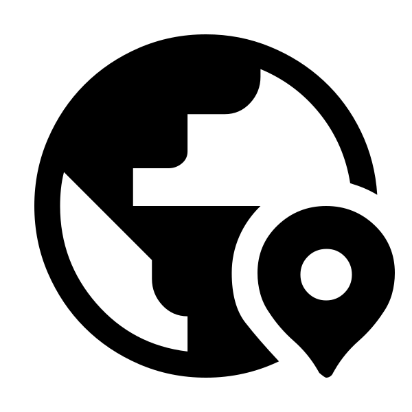 Globe Location Pin Fill