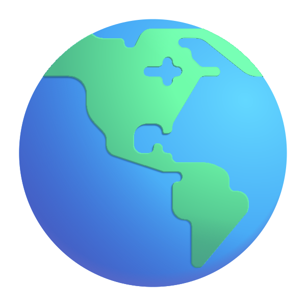 Globe Showing Americas Color Vector