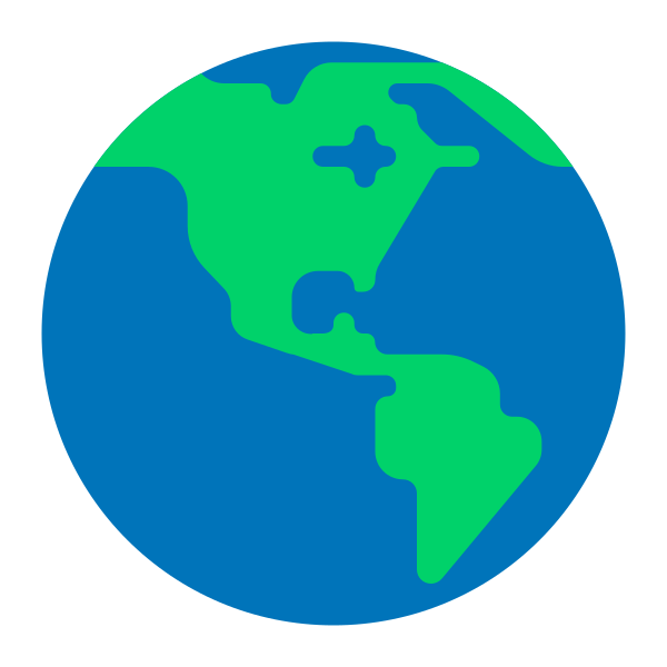 Globe Showing Americas Flat Vector
