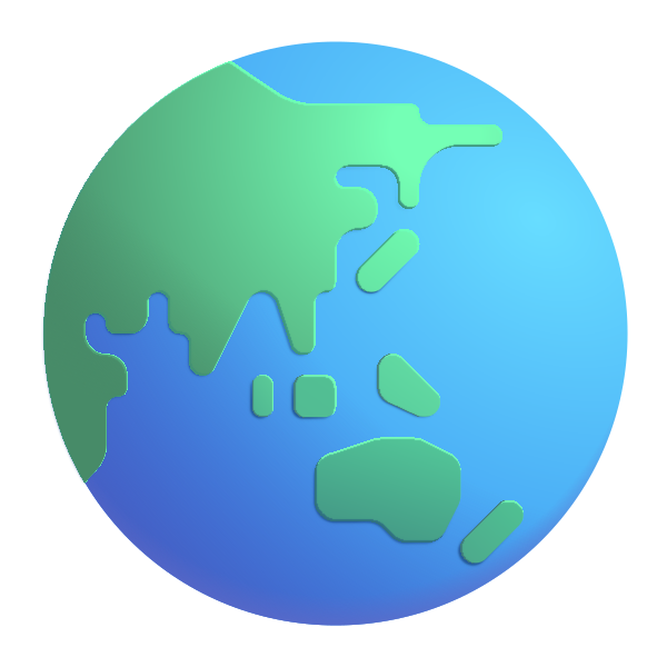 Globe Showing Asia Australia Color Vector
