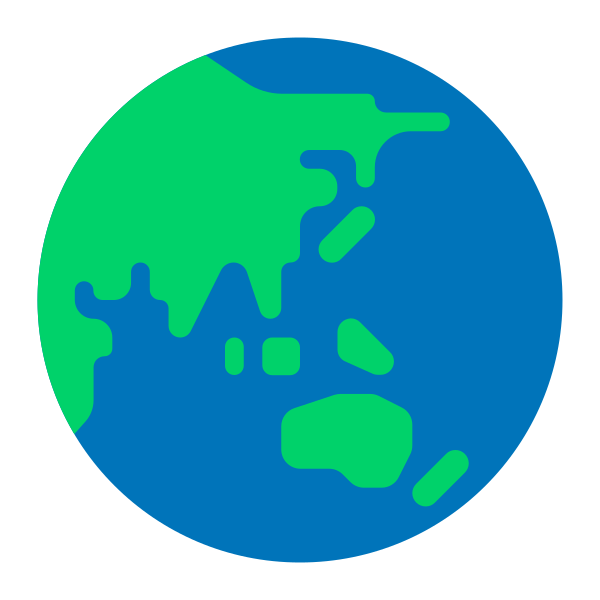 Globe Showing Asia Australia Flat