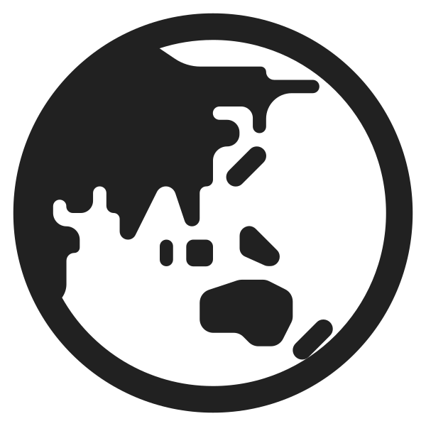 Globe Showing Asia Australia High Contrast Vector