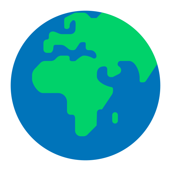 Globe Showing Europe Africa Flat Vector