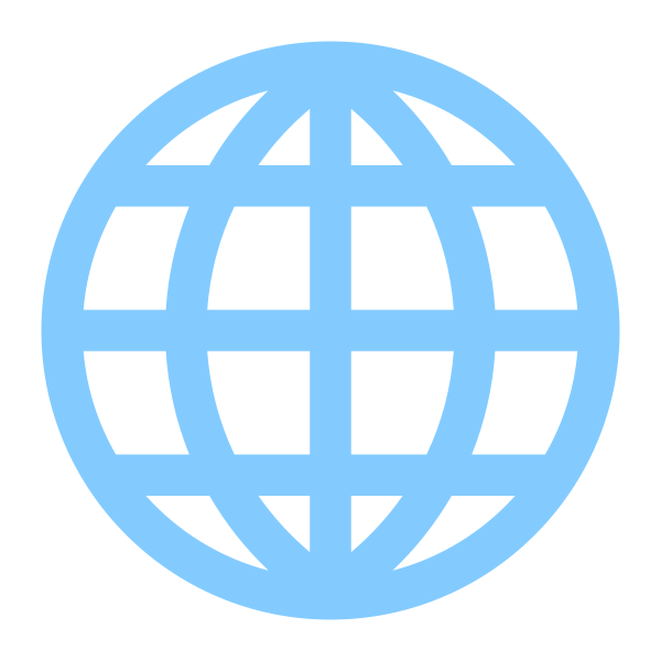 Globe With Meridians Flat Vector