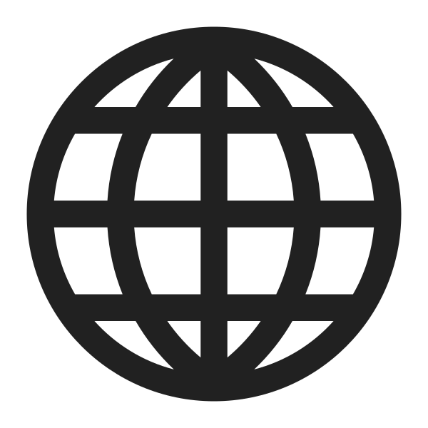 Globe With Meridians High Contrast