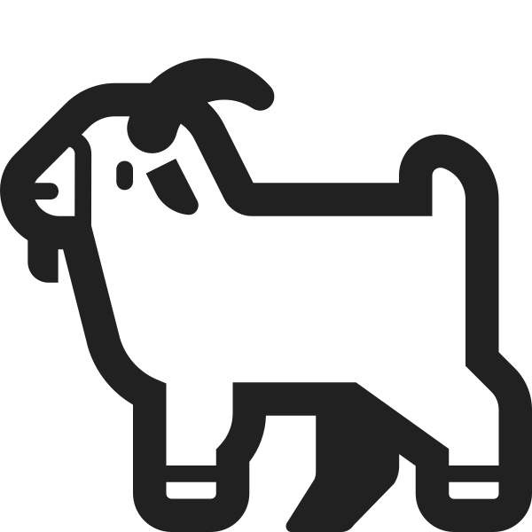 Goat High Contrast Vector